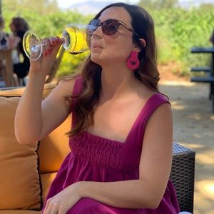 Free People - Delphine Dress (Raspberry color)- Size XS